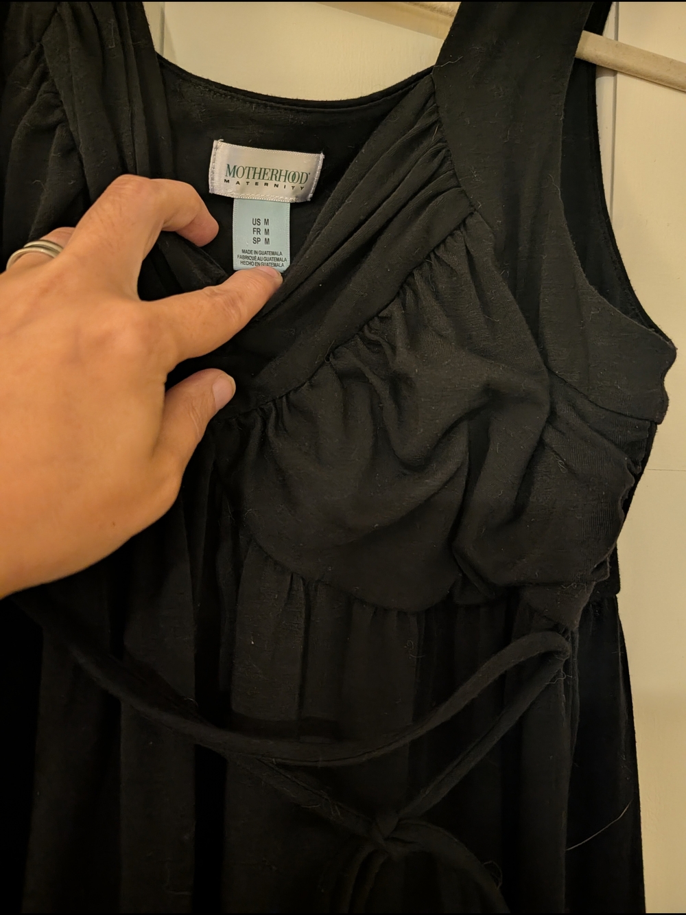 Motherhood Maternity Tie Waist Midi Dress